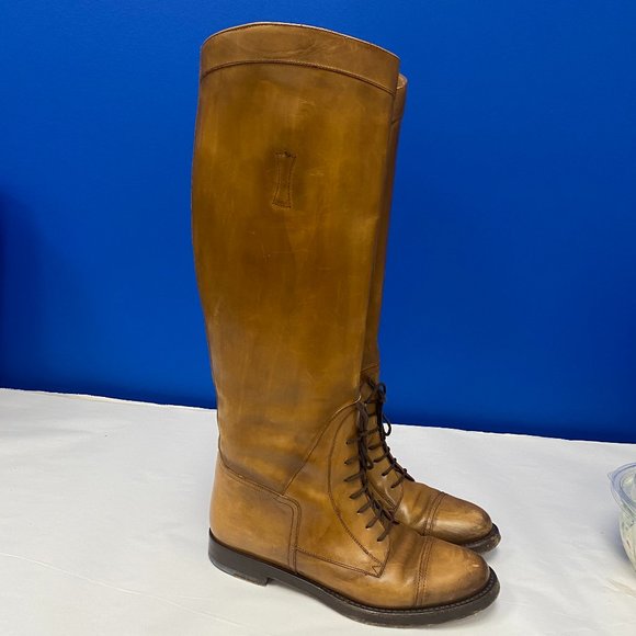 $1150 like New Authentic GUCCI BOULANGER Equestrian Lace-up Boots, size 3 US 6 - Picture 1 of 6